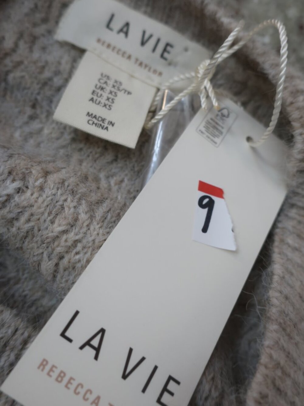 NWT Womens La Vie x Rebecca Taylor Beige (Item-8) Wool Alpaca Blend Cardigan XS - Picture 8 of 8